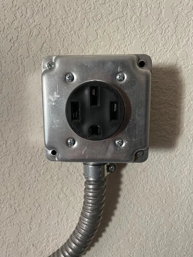 NEMA 14-50 outlet installed for Electrical Panel Upgrade in Santa Clara